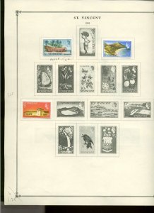 Collection, St. Vincent Part A Scott Album Page, 1946/1975, Cat $76, Mint & Used