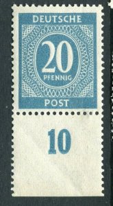 GERMANY; 1946 Allied Zone issue MINT MNH Marginal 20pf. Shade as Mi. 924a