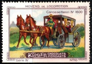 Vintage Switzerland Kohler's Melting Chocolates Series IV No. 10 Locomotion