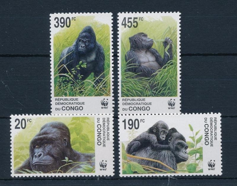 [53963] Congo Kinshasa 2002 Wild animals Mammals WWF Gorilla MNH