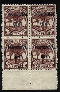 SAMOA 1899 Provisional Govt 6d fine mint block of 4........................24557