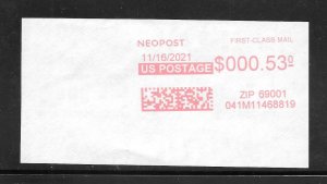 Just Fun Cover #Z2513 Neopost Meter 11/16/2021. 10 Cent Collection / Lot