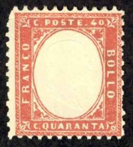 Italy Sc# 20 MH 1862 40c red King Victor Emmanuel II