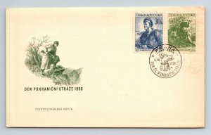 Czechoslovakia 1956 FDC - Day of the Border Guard - F13010