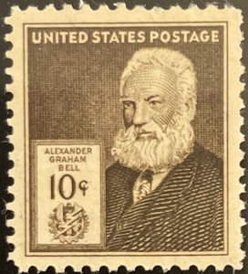 Scott #893 1940 10¢ Famous Americans Alexander Graham Bell MNH OG XF