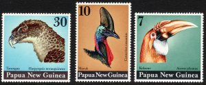 1974 Papua & New GuineaBirds complete set (3)  MNH Sc# 399 / 401 CV  $9.50