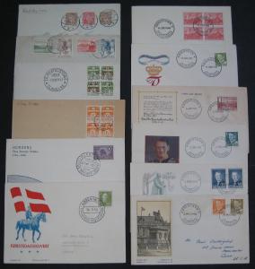 DENMARK FDC COLLECTION – 1,700 covers, 1936 -2007 fairly complete Facit $4,200