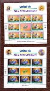 United Nations New York #688-689a  MNH 1996  UNICEF fairy tales in sheets