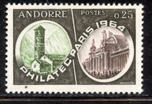 Andorra,  French # 158, Mint Hinge. CV $ 2.00