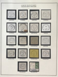 US Circular Date Stamp Collection (Odd/Boys/Girls/Double Town/Port/City/State)