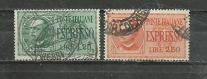 Italy Scott catalogue #E14-E15 Used