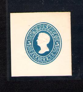United States  U177   U.S. Cut Square, 5c Blue, White, Di...