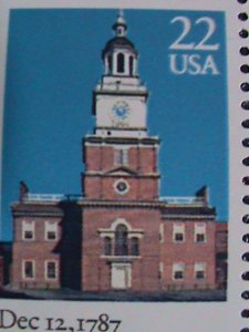 ​UNITED STATES-1987 SC#2337- CENTENARY OF CONSTITUTION-PENNSYLVANIA -MNH SHEET