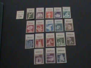 GERMANY 1975-82 MNH SC 1170-1192  MARGIN SET XF (263)  MARGIN #s OR CM