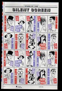 ALLY'S US Plate Block Scott #2819-28 29c Silent Screen Stars [10] MNH [P-43]