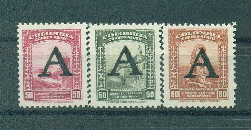 Colombia sc# C186-198 mh cat value $50.45