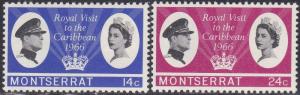 Montserrat #182-83 F-VF Mint NH ** Royal Visit