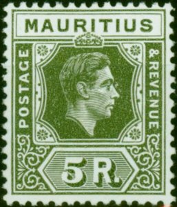 Mauritius 1938 5R Olive-Green SG262 Fine LMM (2)