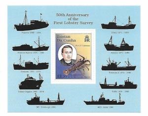 Tristan da Cunha 1998 First Lobster survey ship S/S MNH C1