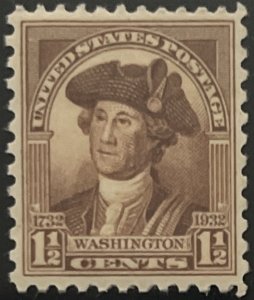 Scott #706 1932 1½¢ Washington Bicentennial MNH OG