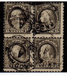 USA 421 Used Precancel Block of four