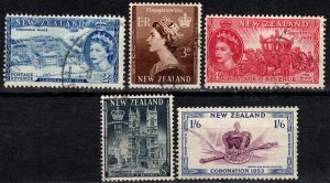 New Zealand #280-84  F-VF Used CV $4.55  (X1193)