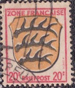 Germany -French Occupation 1945 -  4N8 Used