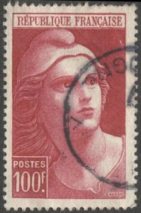 FRANCE 1945 Sc 556 Used  VF 100F large size Marianne