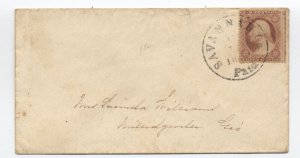 c1860 Savannah GA #26 cover with pane guideline [h.4783]