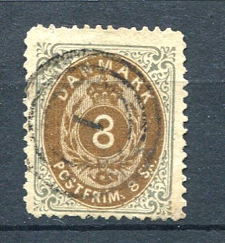 Denmark 1870 Sc 19 Used Cv $75 Numerical  8460