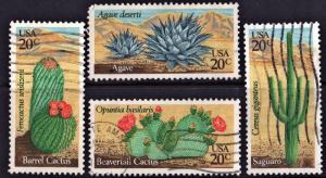 SC#1942-45 20¢ Desert Plants Singles (1981) Used