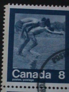 ​CANADA-1974-SC#632a  21ST SUMMER OLYMPIC GAMES-MONTREAL- BLOCK FANCY CANCEL VF-