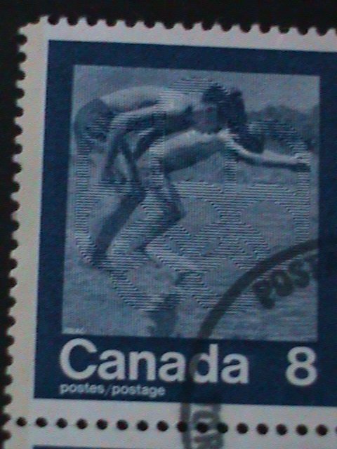 ​CANADA-1974-SC#632a  21ST SUMMER OLYMPIC GAMES-MONTREAL- BLOCK FANCY CANCEL VF-
