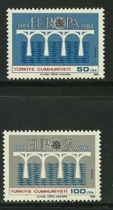 Turkey # 2275-6, Mint Never Hinge