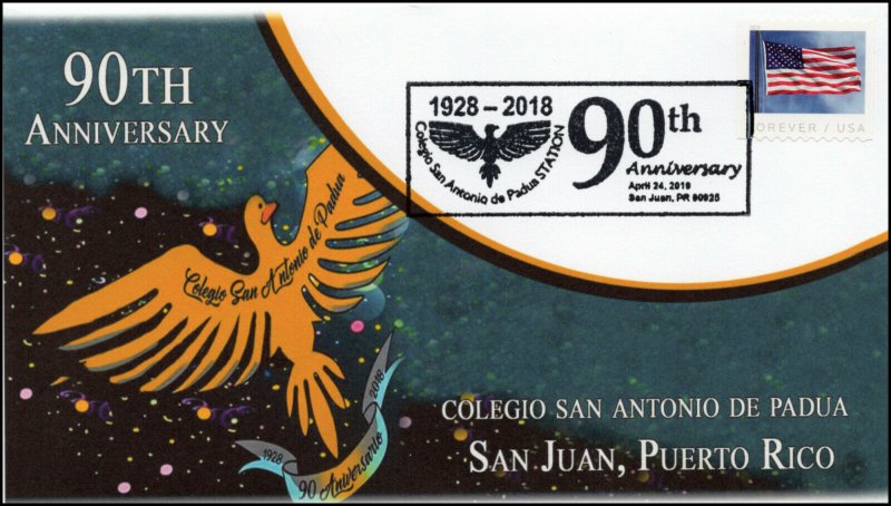 19-089, 2019, Colegio San Antonio De Padua, Pictorial Postmark, Event Cover, Pue