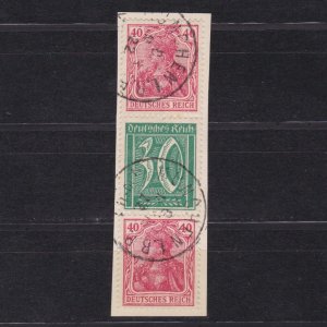 GERMANY 1921, Mi# S30, CV €500, Definitive combination from booklet, Sign, Used