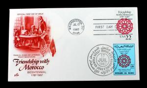 US #2349 U/A ARTCRAFT FDC Duel Strike Combo  US - Morocco Relations