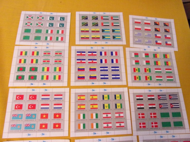 UNITED NATIONS FULL FLAG SHEET COLLECTION, MNH