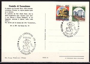 Italy, 1988 issue. 09/OCT/88 Scout Cancel on a Castle Post Card. ^