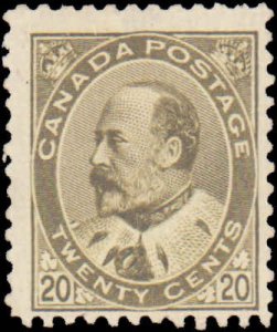 Canada #94, Incomplete Set, 1904, Hinged