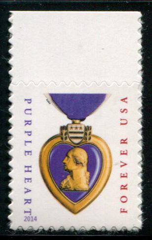 5035 US (49c) Purple Heart SA, MNH w/micro