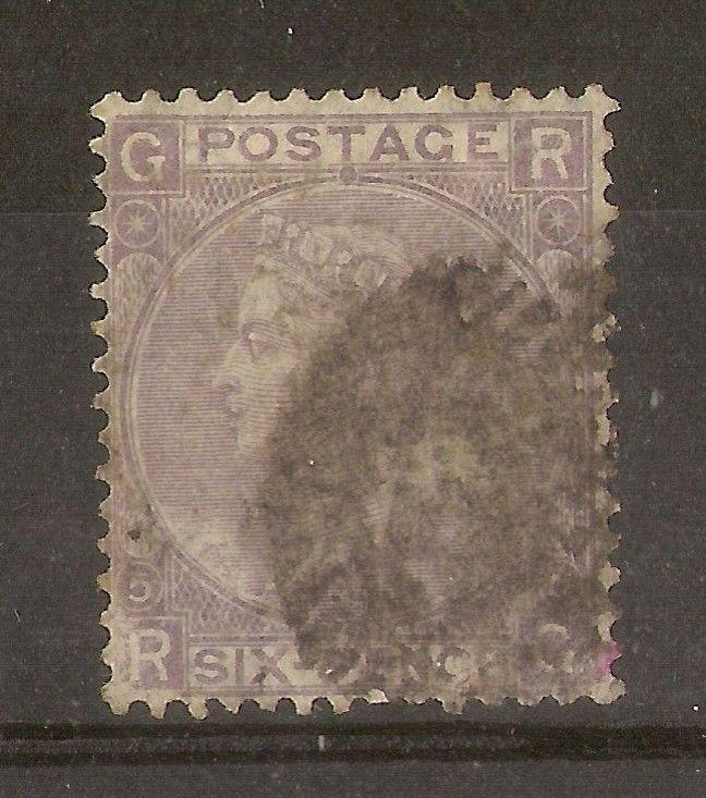 GB 1865 6d Lilac SG97 Pl.5 Used