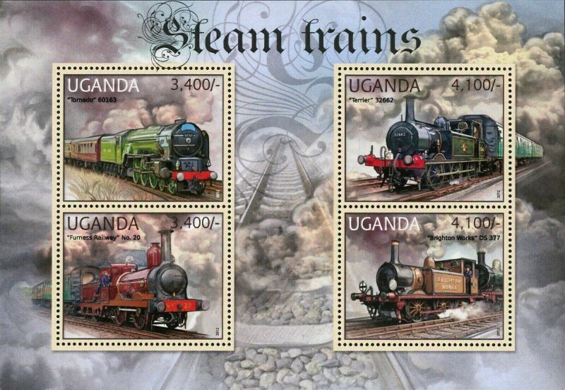 Steam Trains Stamp Tornado 60163 Brighton Works DS 377 Terrier S/S MNH #2881-288
