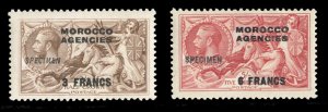 British Commonwealth - Great Britain, Offices in Morocco SG225-226S Cat£150,...