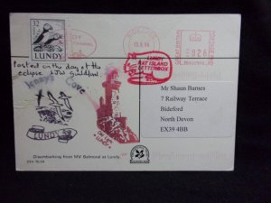 LUNDY: LUNDY STAMP USED ON 1999 POSTCARD