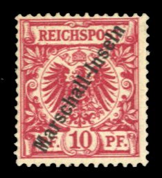 German Colonies, Marshall Islands #3 Cat$45, 1897 10pf carmine, hinged