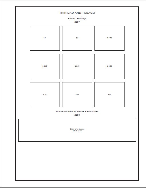 TRINIDAD AND TOBAGO STAMP ALBUM PAGES 1913-2010 (147 PDF digital pages)