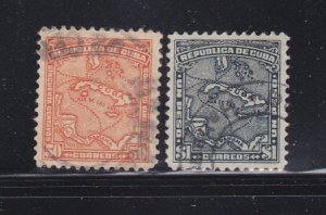 Cuba 261-262 U Maps (B)
