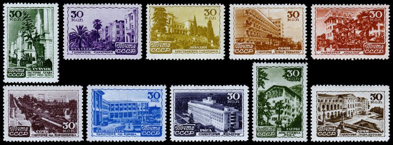 Russia Scott 1162-1171 (1947) Mint NH VF Complete Set, CV $35.00 W