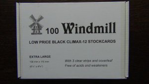 2 or 3 strip Windmill quality stockcards - approval cards with counterfoil